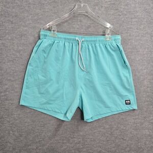 Reef Men Shorts‎ XL Blue Marzo Woven Logo Drawstring Pockets Key Bunge